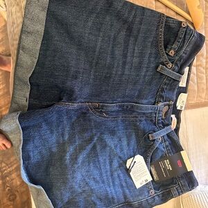 Levi's Medium Blue Denim Mom Shorts
